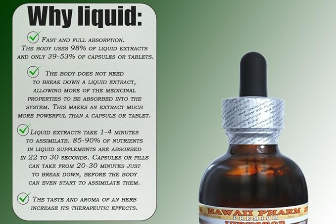 Rehmannia Liquid Extract, Organic Rehmannia (Rehmania Glutinosa) Tincture, Herbal Supplement, Hawaii Pharm, Made in USA, 15x4 fl.oz