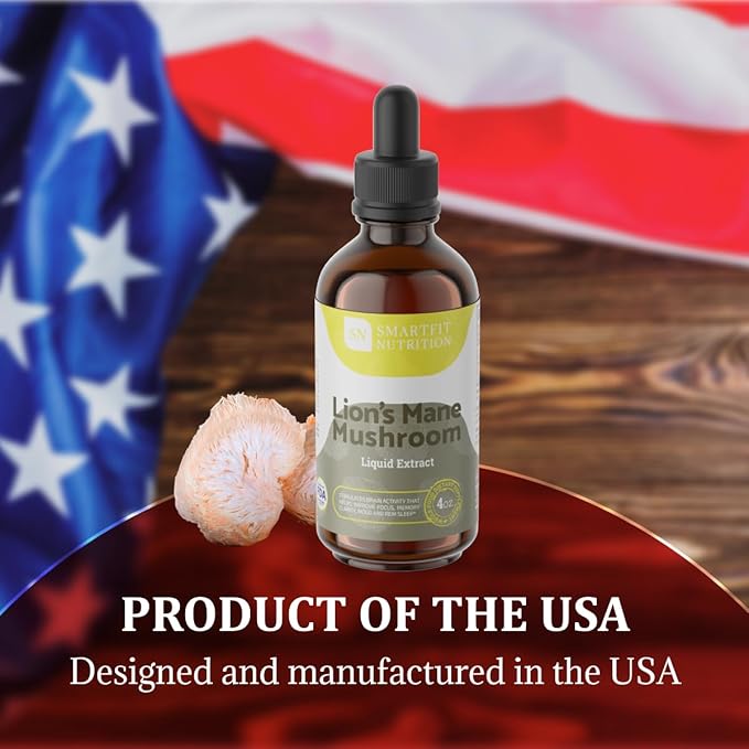 Lions Mane Extract - Lions Mane Tincture - Made in USA - Mushroom Supplement for Memory, Focus & Clarity - Daily Mushroom Supplement - 4 Fl oz.