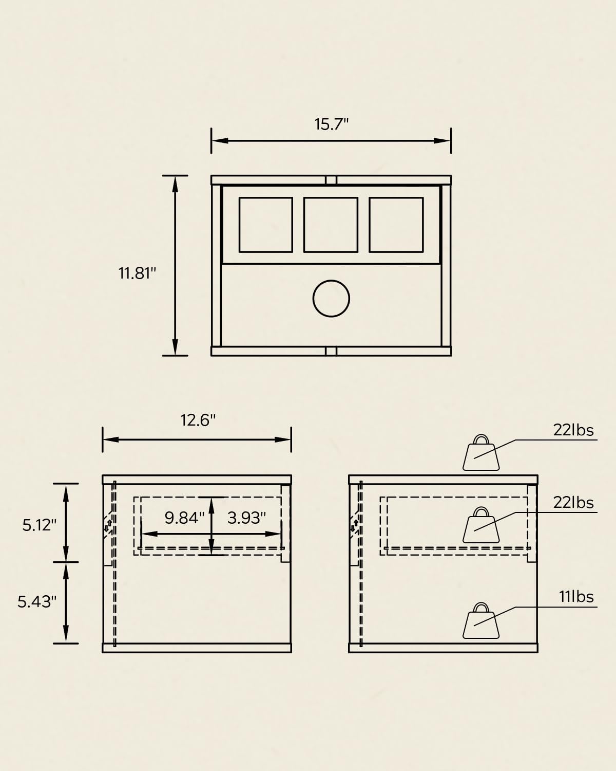 Farmhouse Floating nightstands Set of 4, Small Wall Mounted Storage Cabinet with Drawer Open Shelf, Wood Bedside End Table for Bedroom, Living Room, Natural Oak