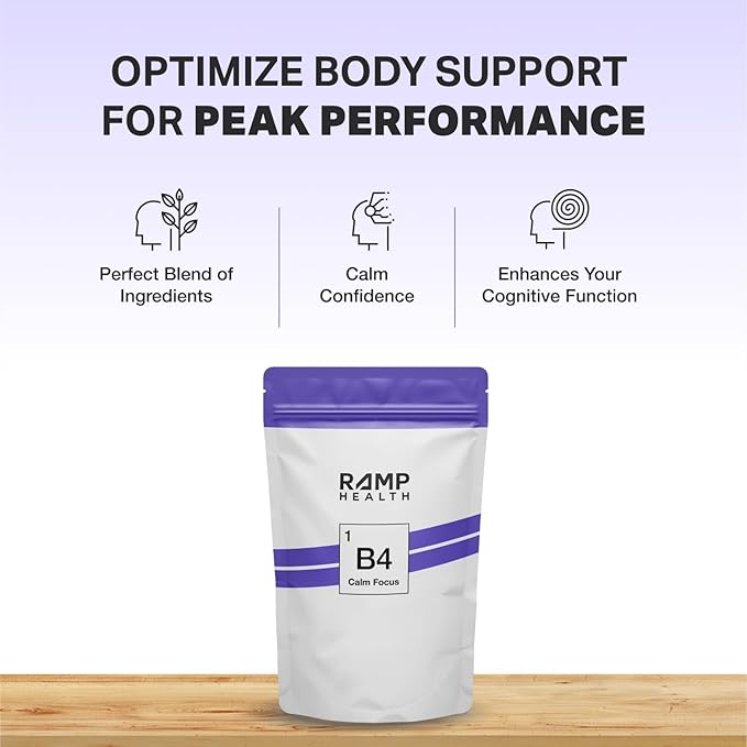 B4 - Supplement - Available in 6 Flavors - L-Theanine, Lemon Balm Extract, and More - 10 Count (10 Packets, Purple Rizz)