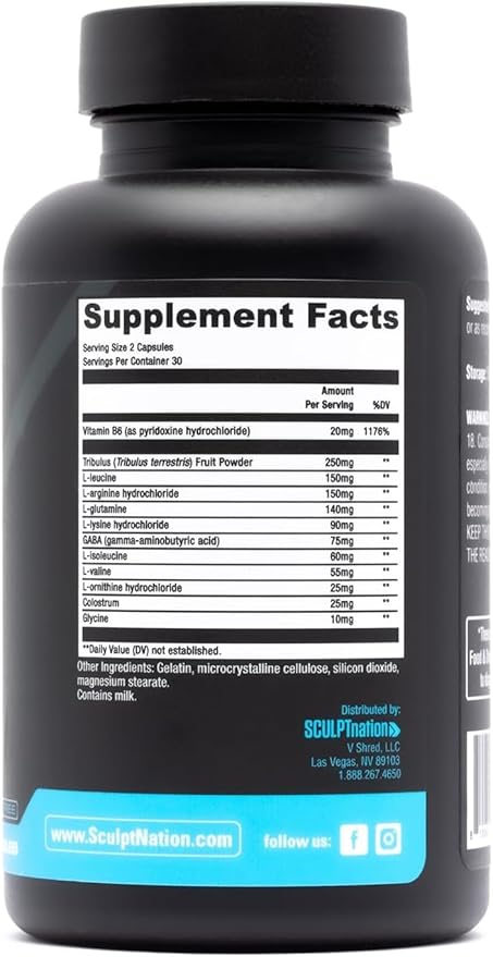Sculpt Nation by V Shred L Arginine, Tribulus Terrestris & Amino Acids and Apple Cider Vinegar Bundle