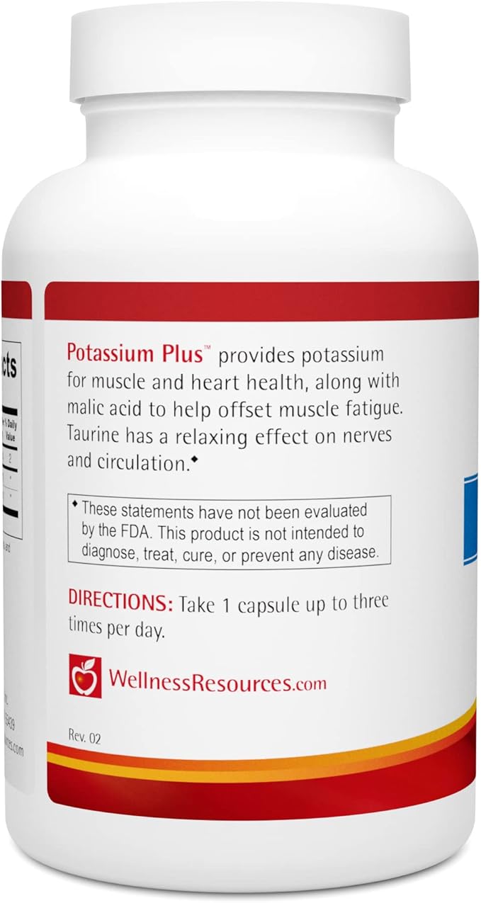 Potassium Plus with Taurine and Malic Acid (90 Capsules)