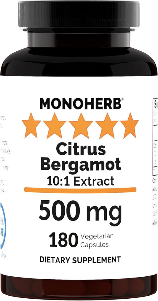 Citrus Bergamot Extract 500 mg - 180 Capsules