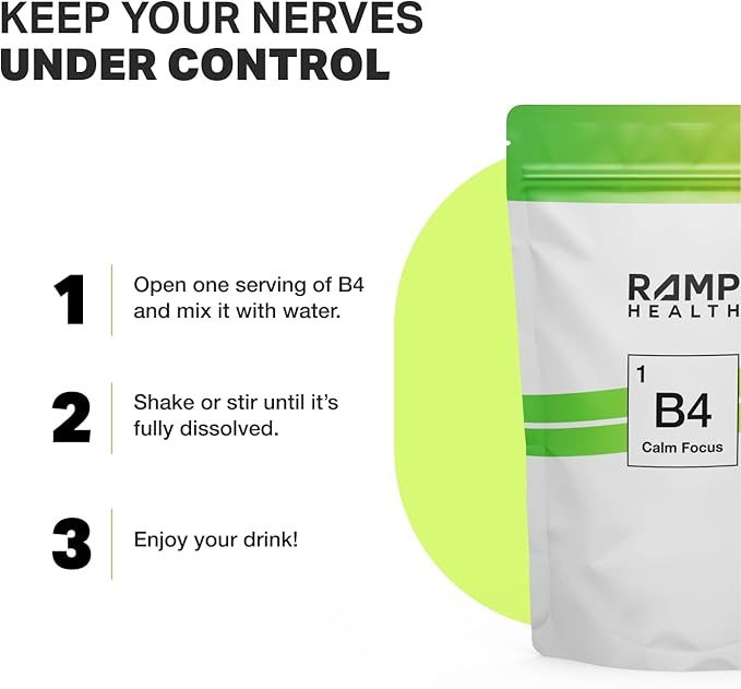B4 - Supplement - Available in 6 Flavors - L-Theanine, Lemon Balm Extract, and More - 10 Count (10 Packets, Citrus Smooth)