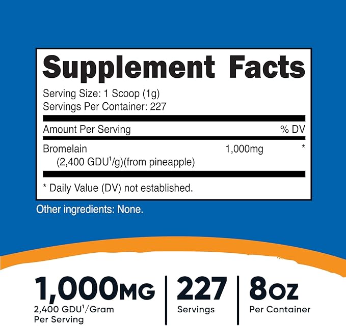 Nutricost Bromelain Powder 8 OZ - Non-GMO, Vegetarian, Gluten Free