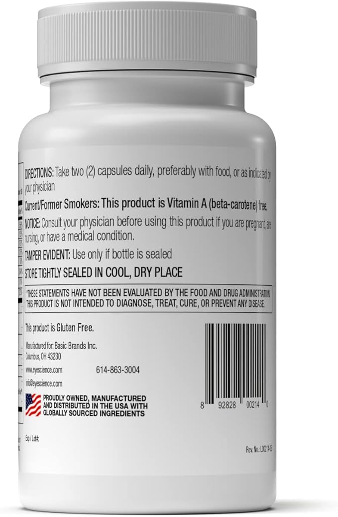 – Macular Health Formula – 120 Capsules – Complete Nutritional Supplement for Eye Health - Contains Lutein, Zeaxanthin, Vitamin C, D, E & B6-2-Pack