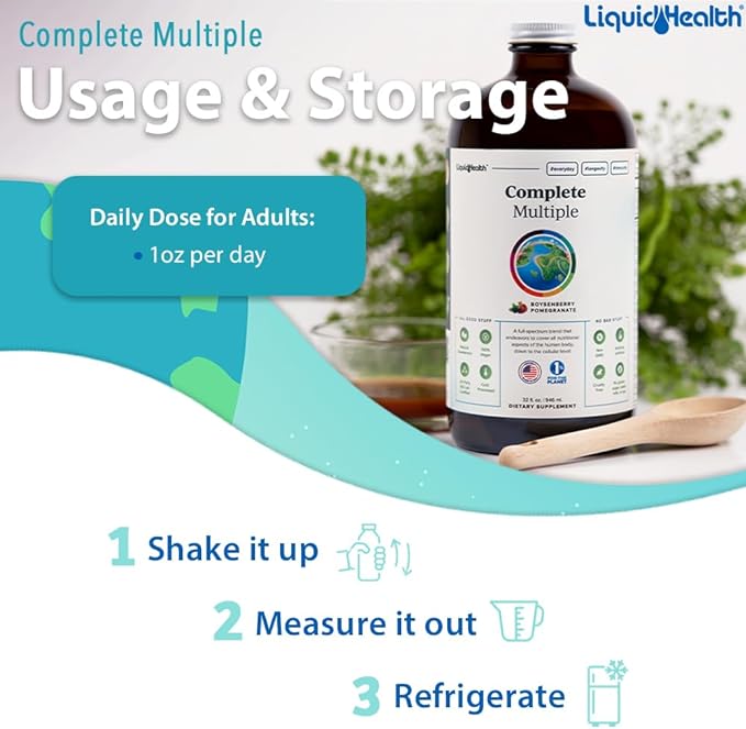 LIQUIDHEALTH Complete Multiple & Prenatal/Postnatal Multiple Liquid Vitamin Bundle - Adult Daily Multivitamins for Men & Women, Immune Support, Pregnancy Vitamins for Mom & Baby - USA Made, Vegan