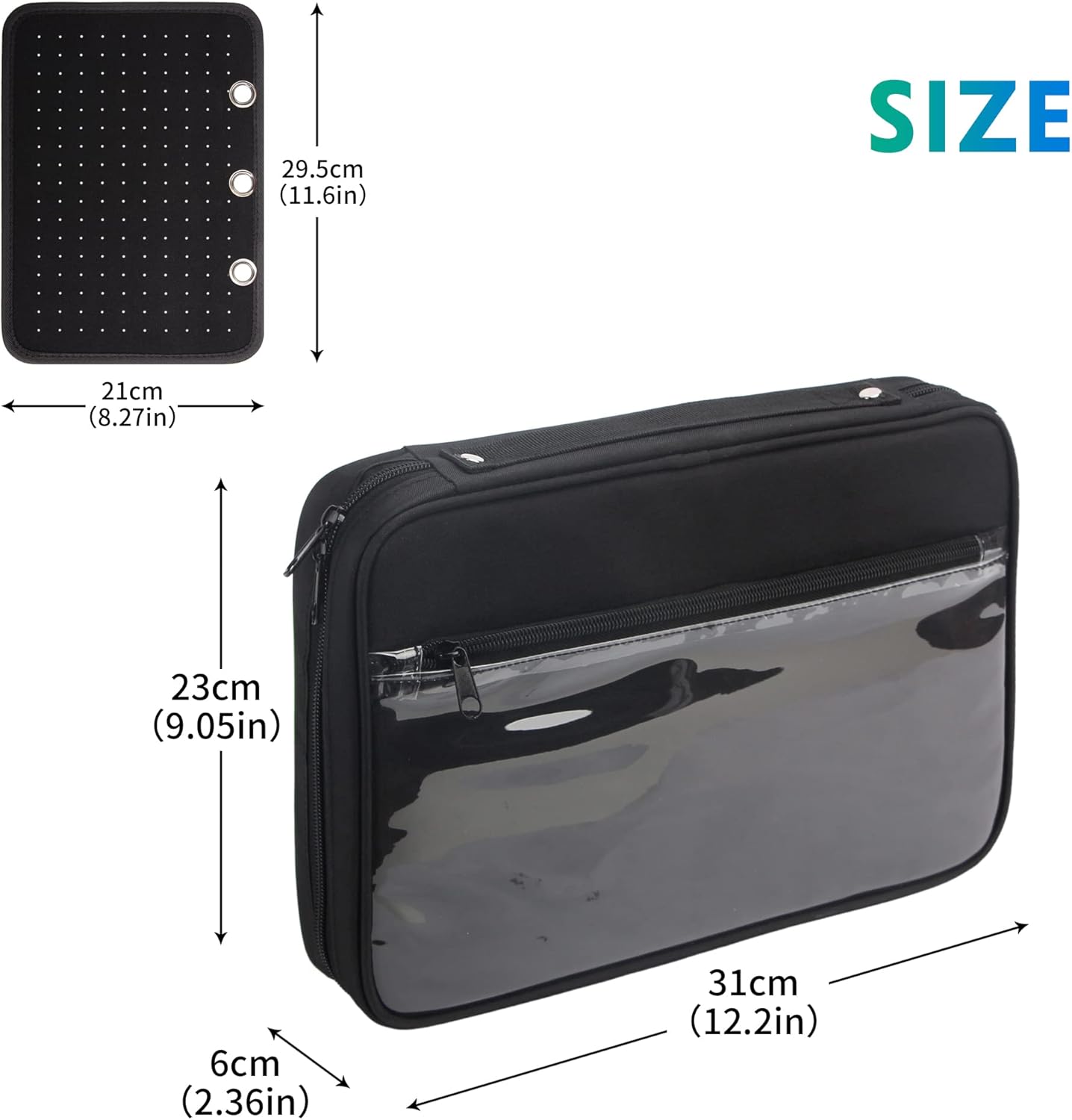 Enamel Pin Display Pages Pin Carrying Case, Pins Collection Storage Organizer Case, Travel Brooch Pin Display Bag (Pins Not Included)