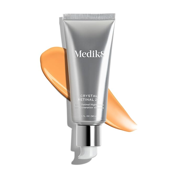 Medik8 Crystal Retinal 20 - Firming Skin Regenerating Retinaldehyde Serum - Night Serum with Hyaluronic Acid and Vitamin E - Gluten Free - 1 oz
