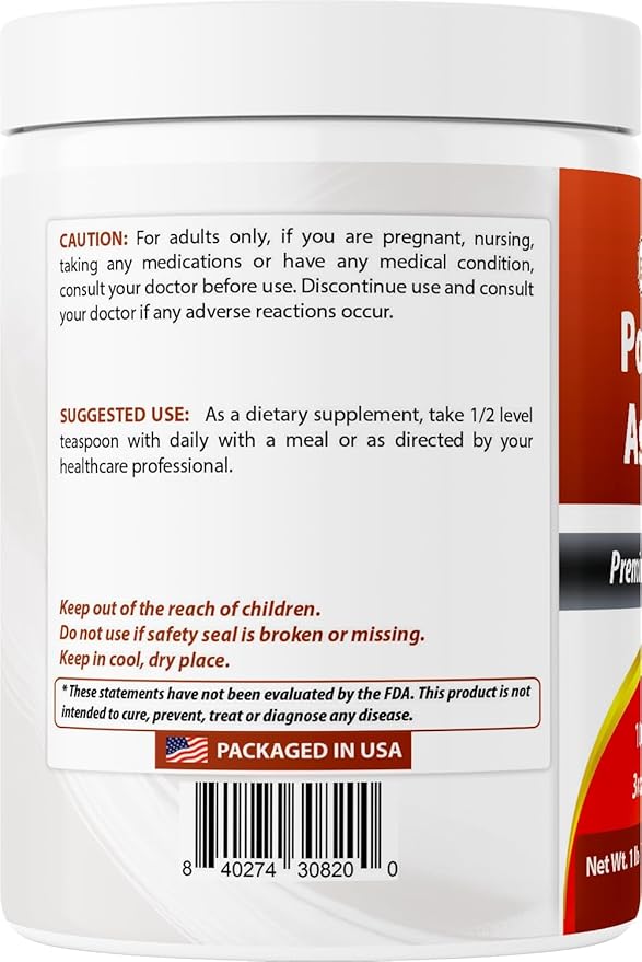 Best Naturals Potassium Aspartate Pure Powder 1 Pound