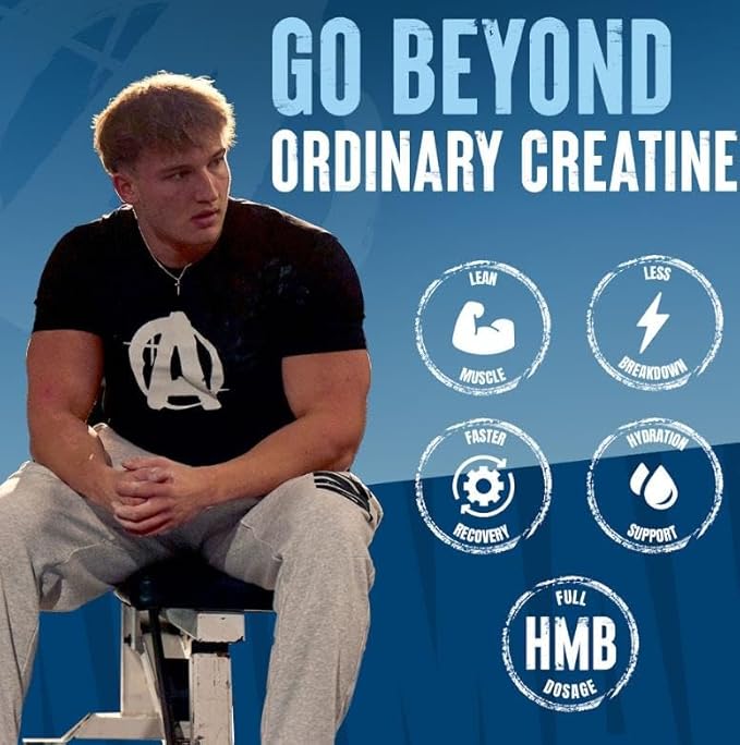 Animal Creatine HMB Powder – 5g Creatine + 3g myHMB with Electrolytes for Lean Muscle, Recovery & Daily Energy – Dragon Berry Flavor, 30 Servings