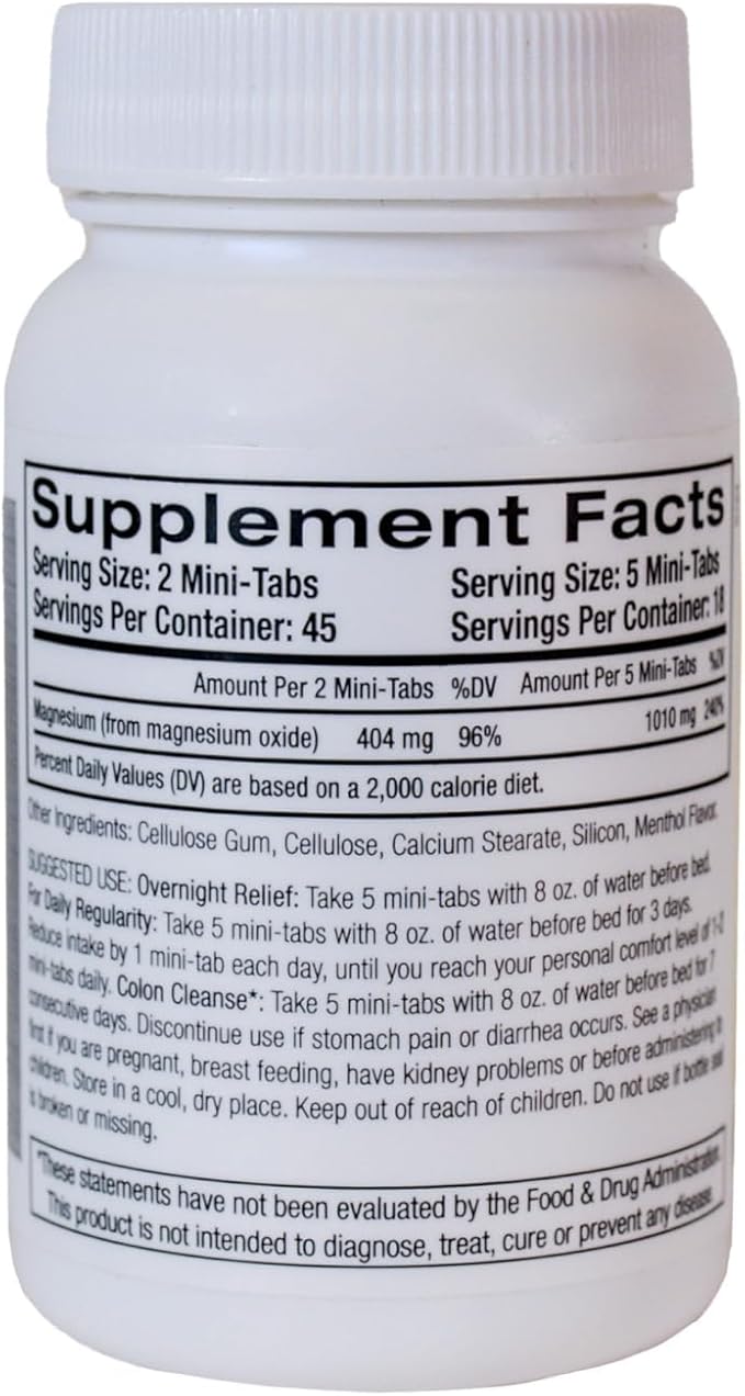 Lane Labs - H2Go, Helps Relieve Constipation and Irregularity, Gentle and Effective, Natural Mineral Supplement, Supports Colon and Digestive Health, No Artificial Irritation (90 Mini-tabs)