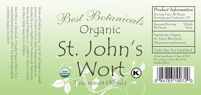 Best Botanicals St. John's Wort Herb Extract 1 oz.
