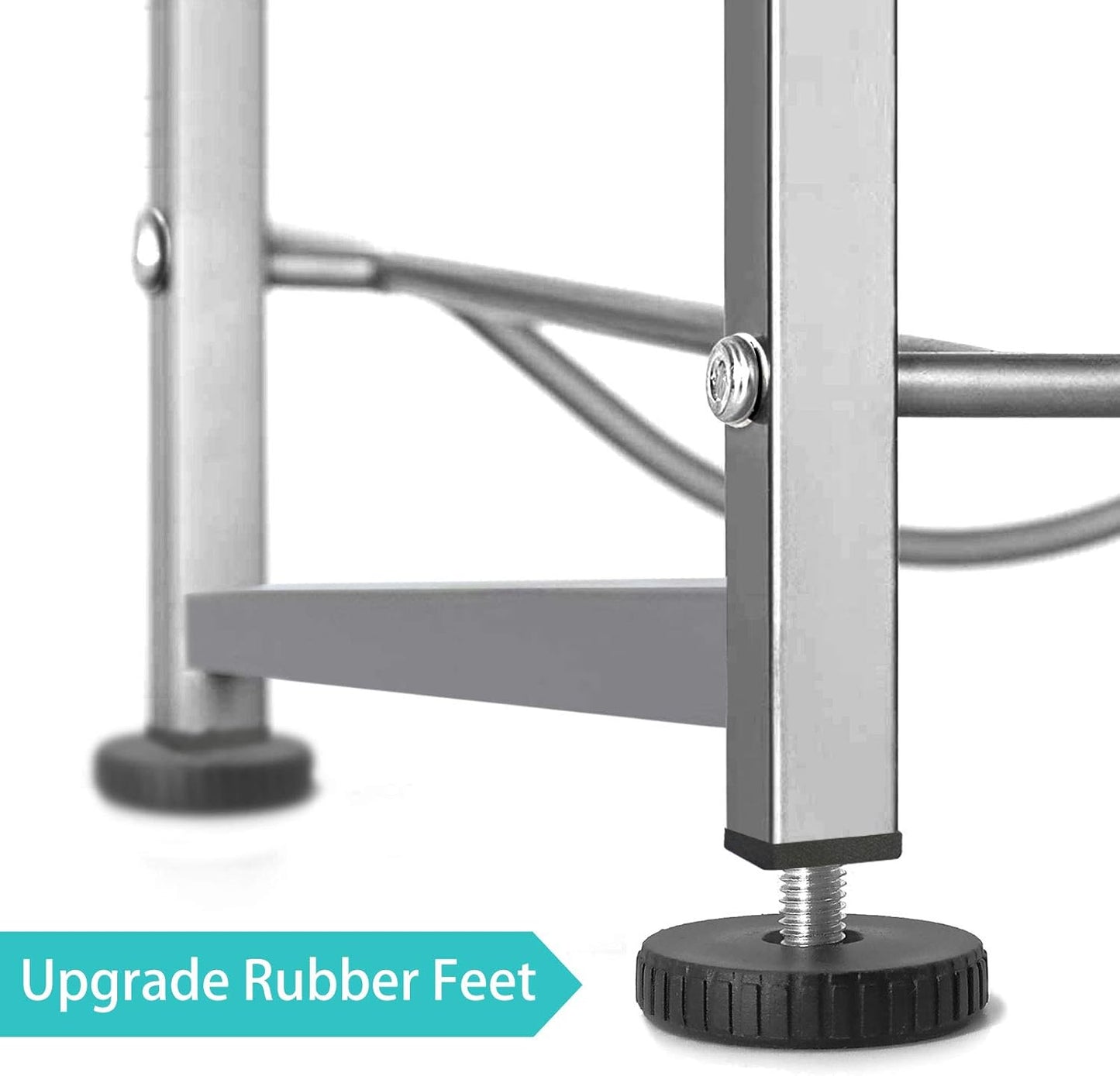 5 Gallon Water Bottle Holder for 10 Bottles, 5 Tiers Heavy-Duty Water Cooler Jug Rack with Reinforcement Frame for Kitchen Office, Silver Grey