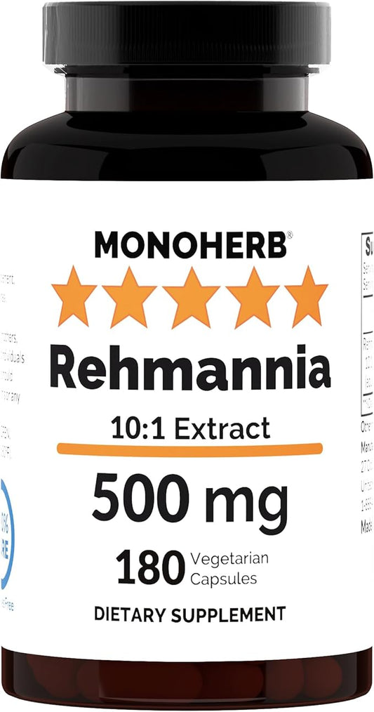 Rehmannia Extract 500 mg - 180 Capsules