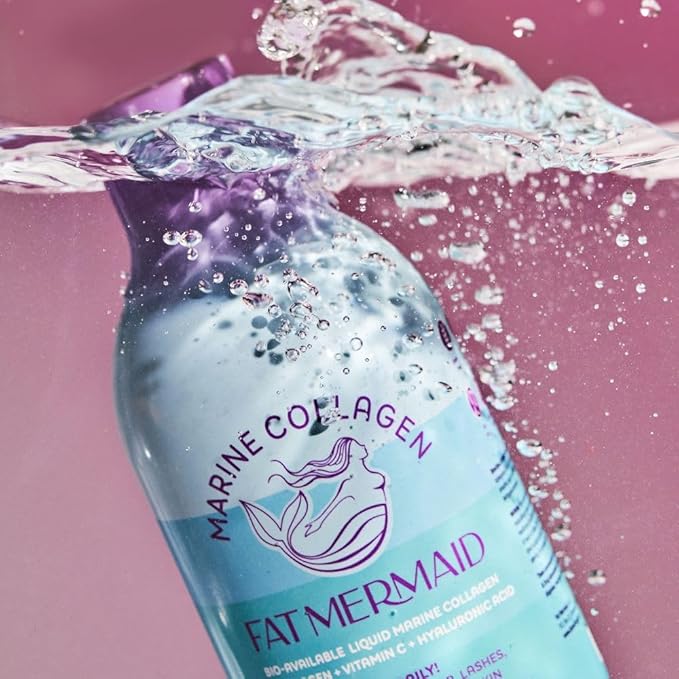 Bioavailable Liquid Marine Collagen Peptides Drink- Hyaluronic Acid & VIT C - Reduces Wrinkles - Thick Hair, Lashes, Brows, Nails - No Gluten, Dairy, Nut, Soy - Unflavored Sweet, 16.9 oz