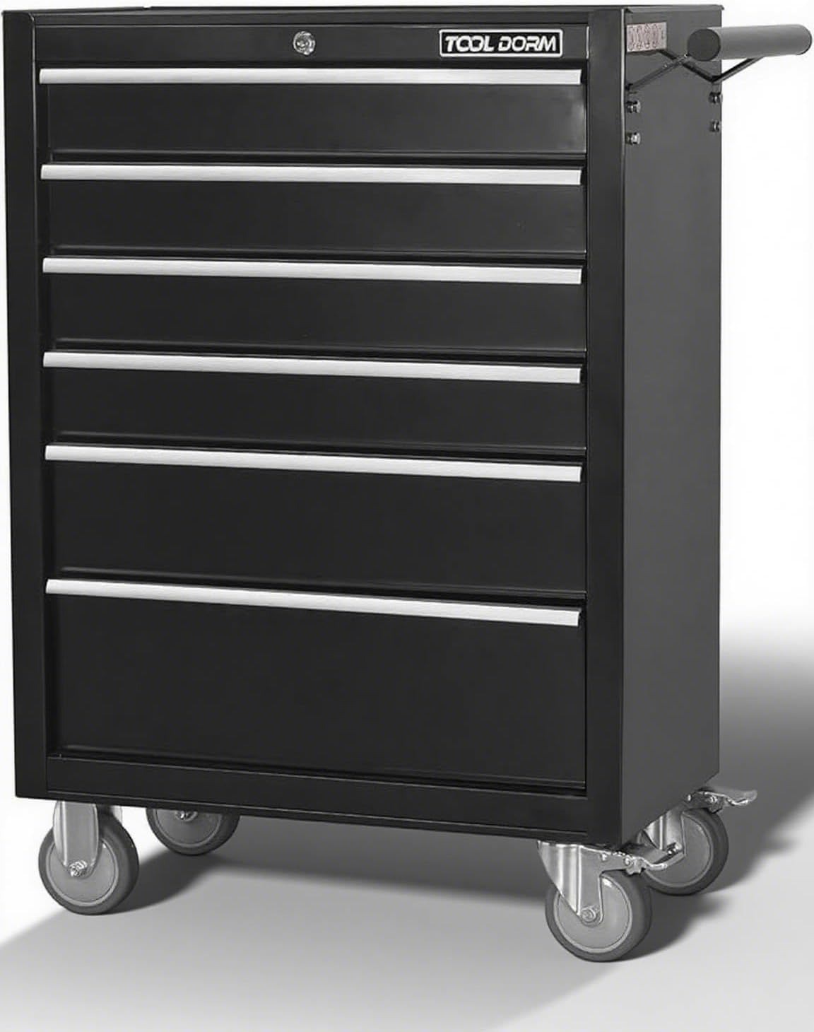 6-Drawer Rolling Tool Chest with Locking Wheels & Drawers, 13" D x 24.2" W x 36.6" H Mobile Tool Storage Cabinet, Heavy-Duty Garage Organizer with Ergonomic Handle