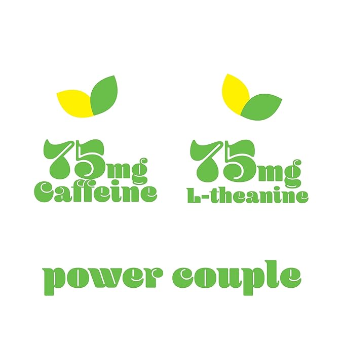 PHOCUS Caffeinated Sparkling Water, Lemon Lime, 75mg Natural Caffeine Plus L-Theanine, Zero Sugar, Zero Calories, No Artificial Sweeteners, 11.5 fl oz Cans (Pack of 12)