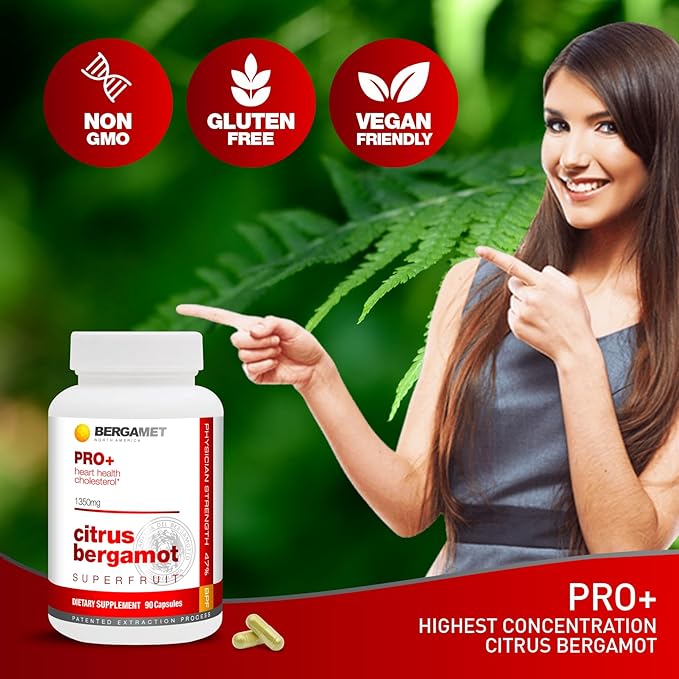 Citrus Bergamot SuperFruit PRO+ with Olive Leaf Extract - 47% BPF - 80% Polyphenols - 675mg per Serving - Worlds Strongest - Backed by Clinical Studies - Made in The USA - 180 Caps