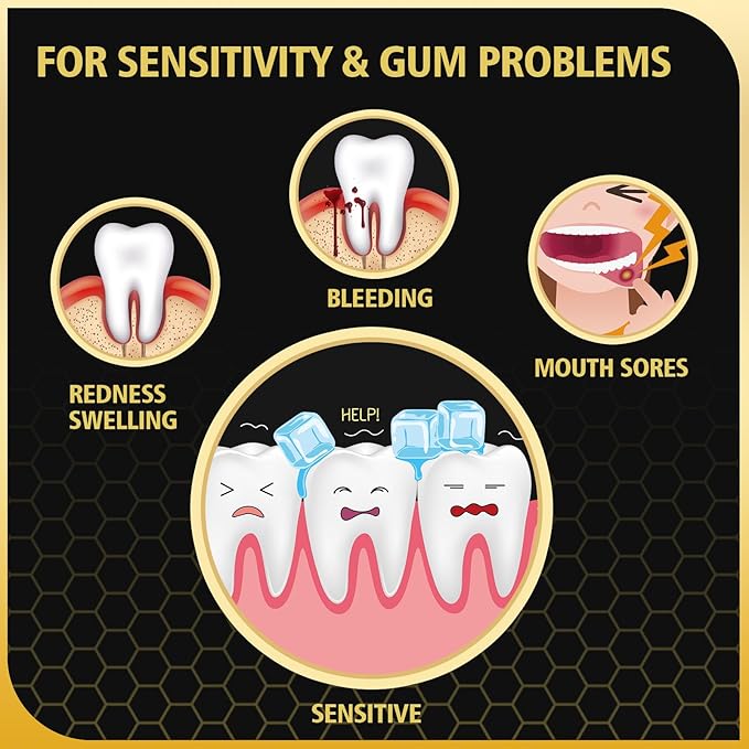 2PCS Bee Wasp Venom Toothpaste for Bleeding Gums,Gingivitis Treatment Repair,Sensitive Teeth,Mouth Sores,Plaque -150 MIN Breath Fresheners - 3.7 OZ(2 Pack)