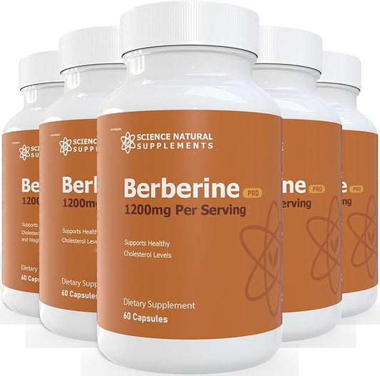 Berberine Pro, Science Natural Supplements, 60 Capsules, Blood and Cholesterol Support (5)