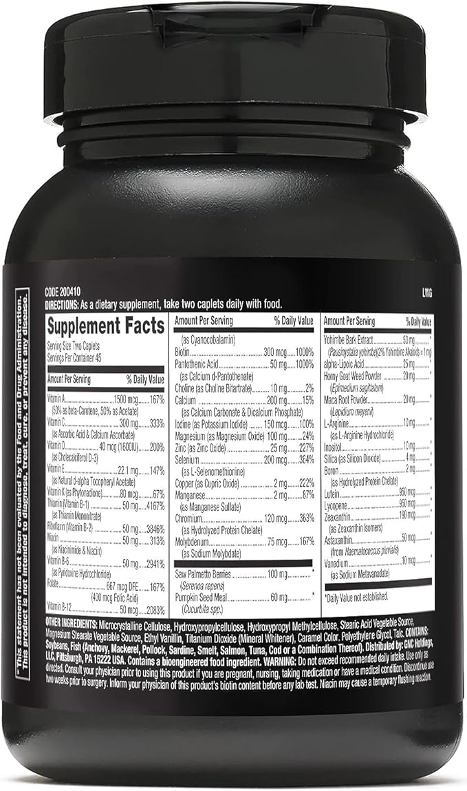 GNC Mega Men Prostate and Virility Multivitamin, Supports Optimal Sexual Health and Prostate Health, 90 Count