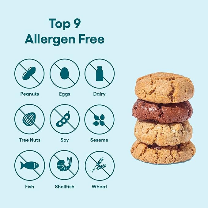 Partake Gluten Free Crunchy Cookies Variety Pack (Chocolate Chip, Ginger Snap, Classic Graham Cracker) - Vegan - Free From the Top 9 Allergens Including Dairy, Wheat, Soy, Eggs, & Peanuts - Non GMO - Safe School & Office Snack (3 Pack, 5.5oz Boxes)