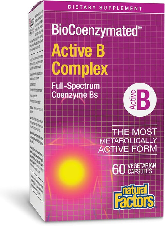 Natural Factors, BioCoenzymated Active B Complex, 60 Capsules (60 Servings)