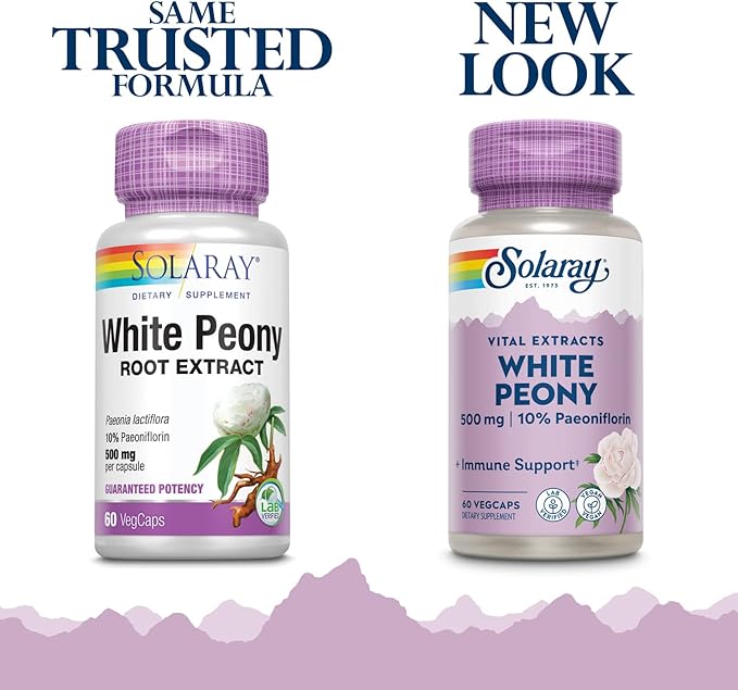 SOLARAY White Peony Root Extract | 60 VegCaps