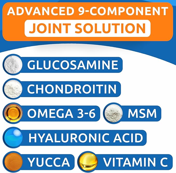BARK&SPARK Senior Advanced Glucosamine Chondroitin for Dogs - Hip Joint Pain Relief - Old Dog Joint Chews Large & Small Breed - Hip Joint Chews Joint Health Care Treats - 120Ct