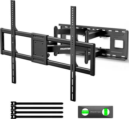 monTEK Heavy Duty XXL Full Motion TV Wall Mount for 60-120 inch Extra Large TVs, Holds 265 lbs, Max VESA 900x600, 27.7" Extension, Swivel & Tilt, Preassembled, Fits 12–24" Studs, LED/LCD/OLED 4K/8K