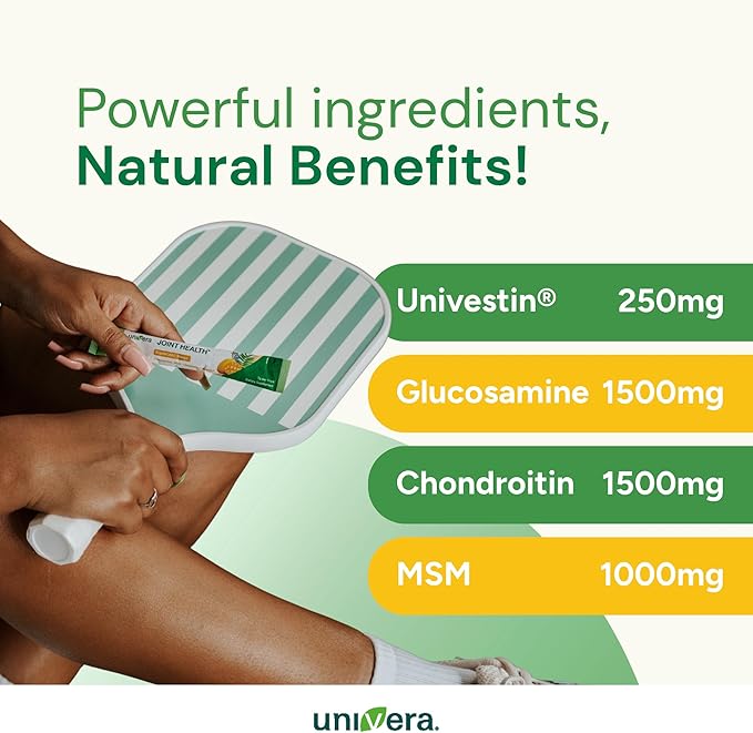 Univera RegeniCARE, Glucosamine, Chondroitin, MSM, Univestin, Joint Health, Joint Support, Easy to Carry (30ct, 7g Individual Packets)