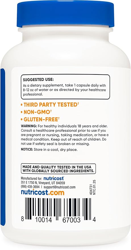 Nutricost Bromelain 500mg, 120 Vegetarian Capsules - Bromelain (1200 GDU), Non-GMO, Gluten Free