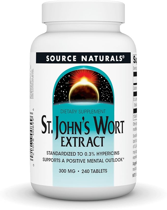 Source Naturals St. Johns Wort Extract 300 mg Supports a Positive Mental Outlook - 240 Tablets