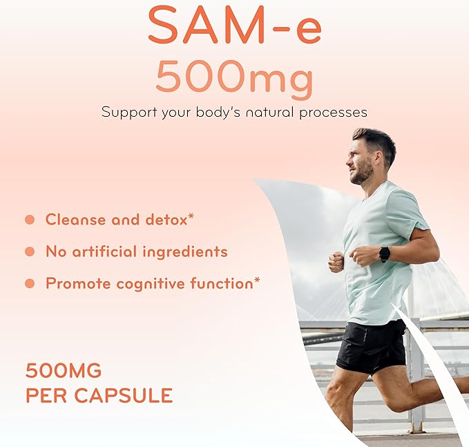 Bioactive SAM-e 500mg - High Strength SAM-e Supplement with Biologically Active S,S Form for Liver and Mood Support - Vegan Non-GMO Preservative Free - Made in The US (180 Servings)