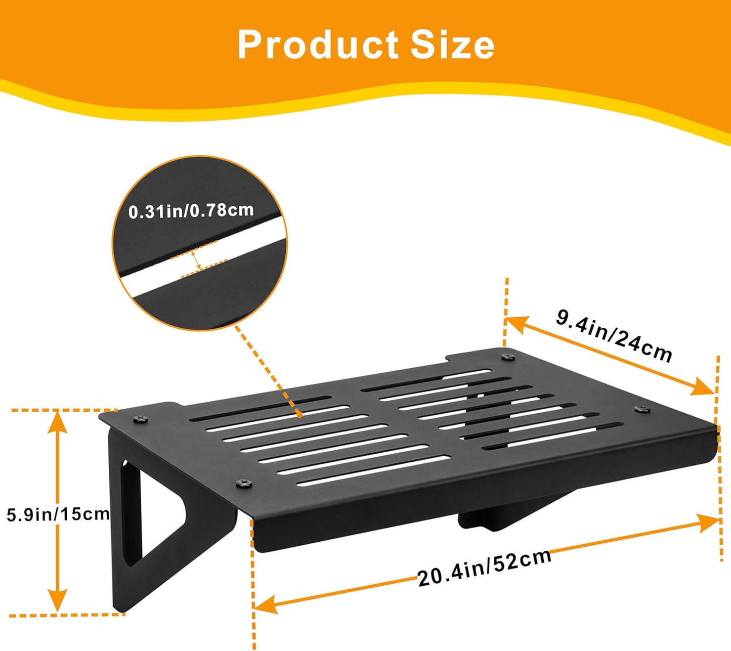 Pressure Washer Shelf Wall Mount 20" x 10", Heavy Duty Workshop Storage Rack Organizer for Electric Pressure Washer, Space Saving