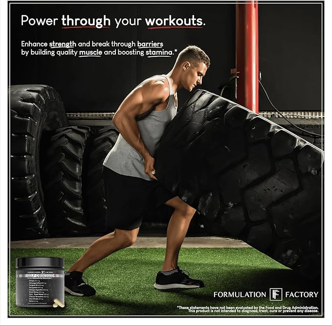 Self Obsessed 10 in 1 Masculinity Maximizer Supplement, Shilajit for Men, Tongkat Ali, Ashwaganda, Fenugreek & More, Muscle Growth, Energy Management, Strength, Recovery 4-Month Supply (Pack of 2)