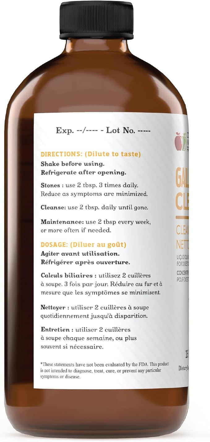 Complete Natural Gallbladder Complete - Liquid Supplement for Gallbladder Support, Liver Cleanse, and Digestive Health with Apple Cider Vinegar, Turmeric, Beet, Digestive Enzymes, Milk Thistle - 16oz
