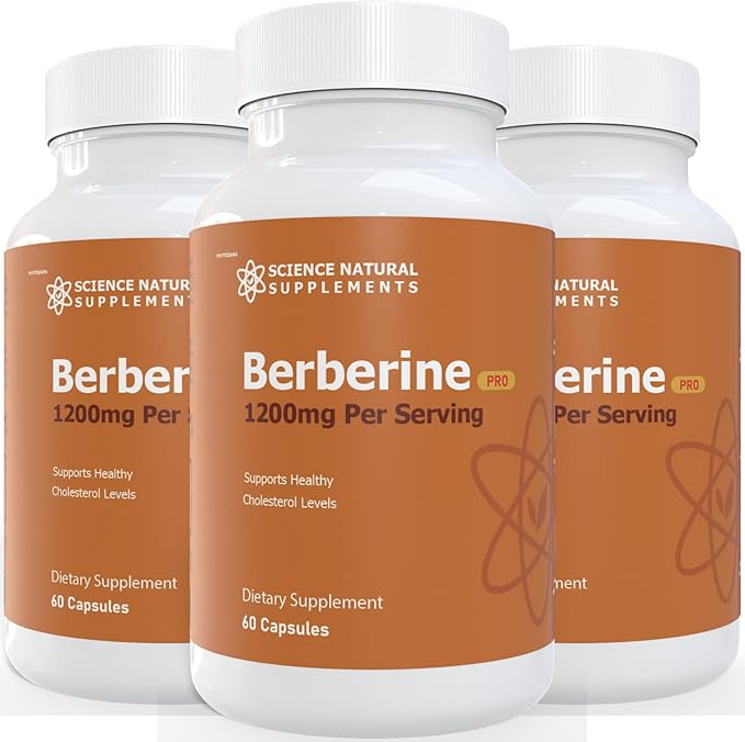 Berberine Pro, Science Natural Supplements, 60 Capsules, Blood and Cholesterol Support (3)