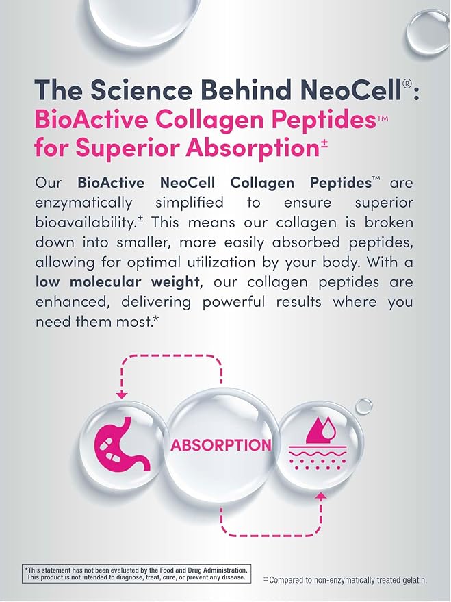 NeoCell Super Collagen With Vitamin C and Biotin, Skin, Hair and Nails Supplement, Includes Antioxidants, Tablet, 270 Count, 1 Bottle