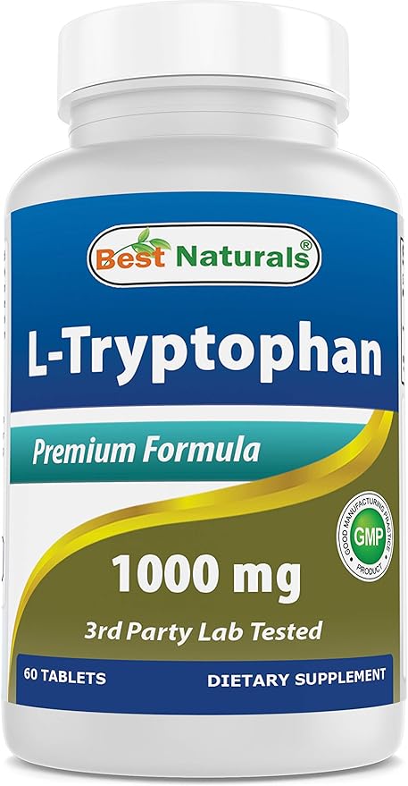 Best Naturals L-Tryptophan 1000 mg 60 Tablets