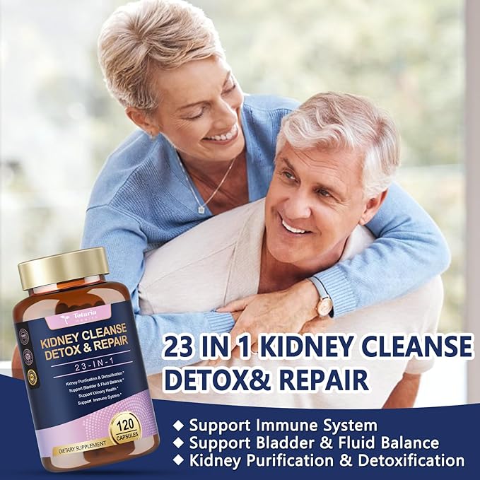 Kidney Cleanse Detox & Repair, Chanca Piedra & Cranberry Pills for Liver Support Supplement Extra Strength for Kidney Stones Dissolver, Urinary Tract Health for Woman, Vegan GMO-Free