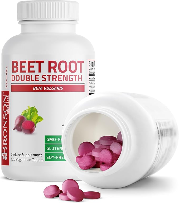 Bronson Beet Root Double Strength, Non-GMO, 120 Vegetarian Tablets