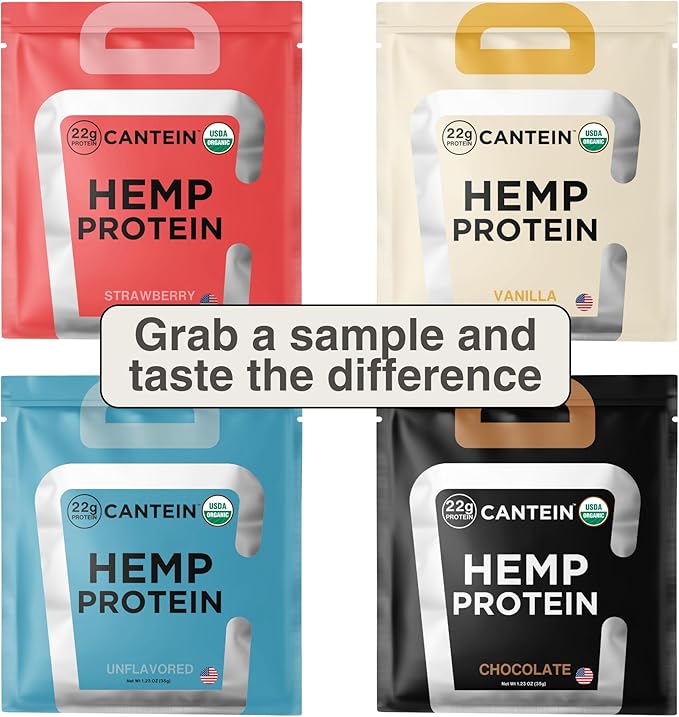 Organic Hemp Protein Powder, Plant Based and Vegan Protein Shake, Lactose and Dairy Free, Gluten Free, Clean and Natural- Unflavored (20 Servings)