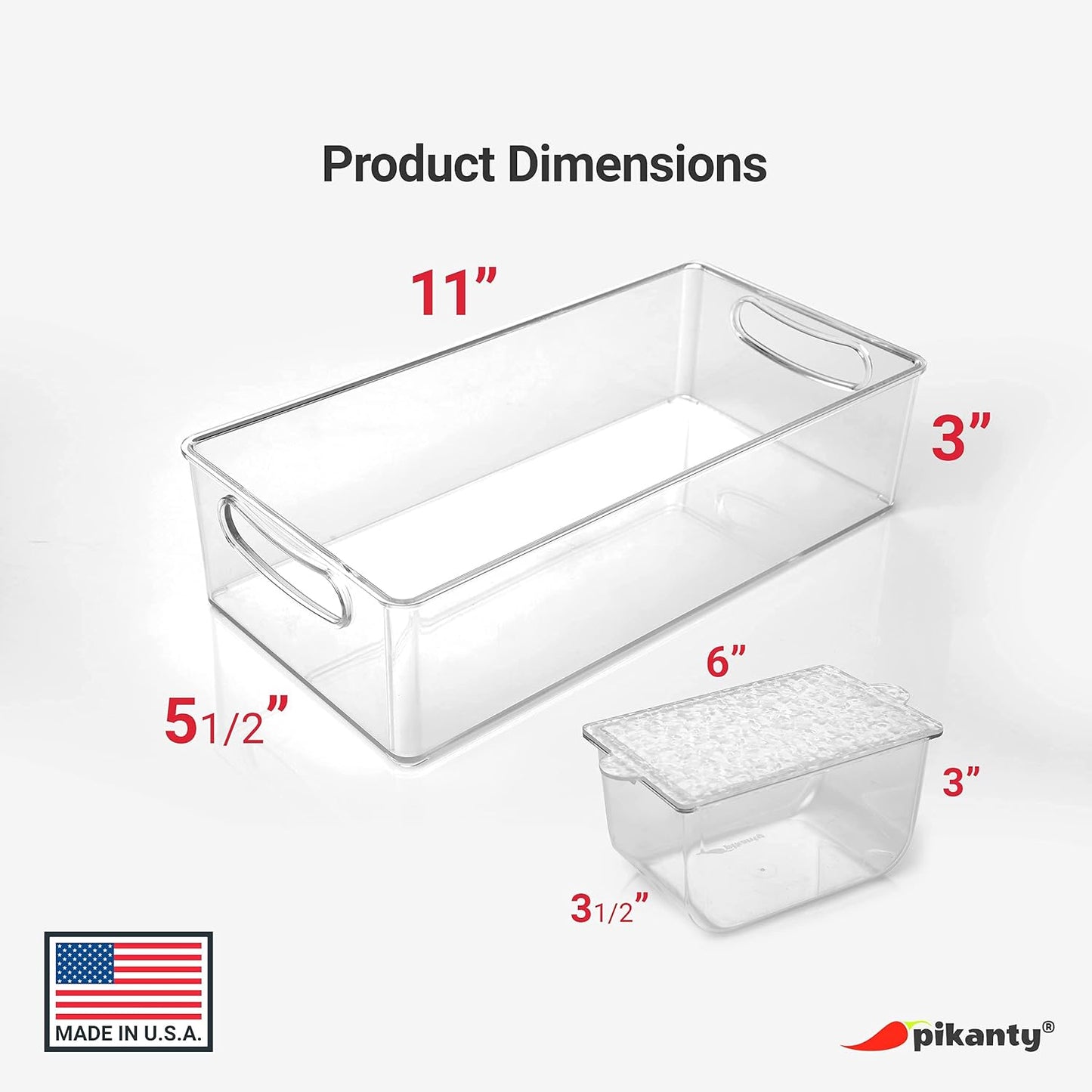 Pikanty - Condiment Server with 3 Removable Containers and Lids - Ideal for Parties, BBQs, and Picnics, Dishwasher Safe, and Made in the USA