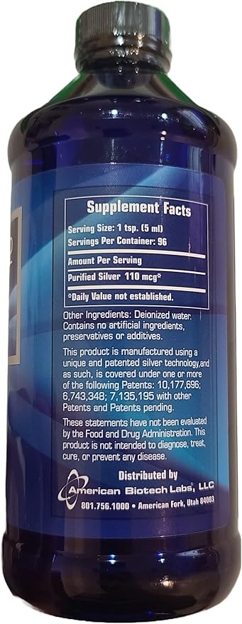 American Biotech Labs - ASAP 22 Plus Silver Solution - Immune System Support, 22 ppm Silver Solution Dietary Supplement - (16 oz)