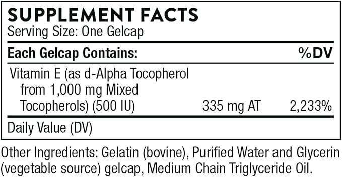 THORNE - Ultimate-E - Contains All of The Natural Forms of Vitamin E - 60 Gelcaps