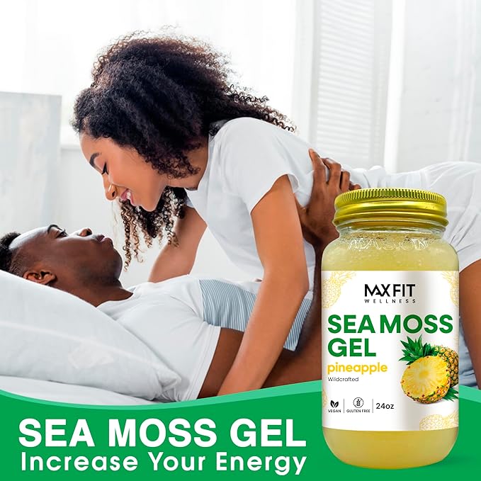 Sea Moss Gel Raw (12 Flavors) 24oz Wildсrafted Gold Sea Moss Gel from Saint Lucia | 92 Vitamins and Minerals | Pure Raw+Non-GMO | Vegan Superfood
