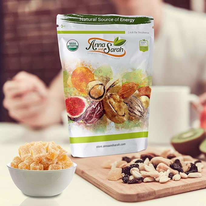 Anna and Sarah Organic Crystallized Ginger in Resealable Bag (8 Oz (Pack of 1))