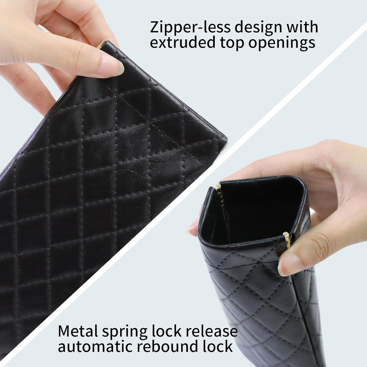 Double Eyeglass Case Soft Dual Glasses Case for Women Men Travel Squeeze Top Sunglasses Cases Eyeglasses Pouch